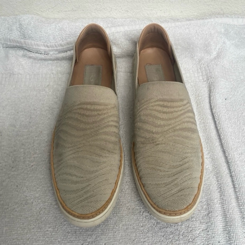 UGG Shoes Women's Cream Weave Slip On Sneakers Size 11 Coastal Casual Walking